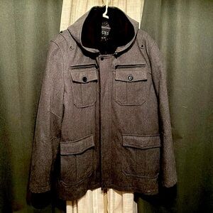 GUESS men’s wool utility coat
